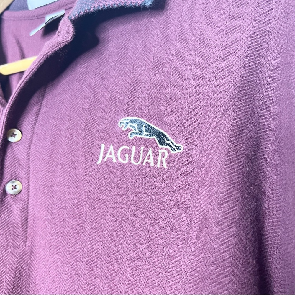 Vintage Jaguar Men's Burgundy Polo Shirt Size XL - Picture 3 of 7